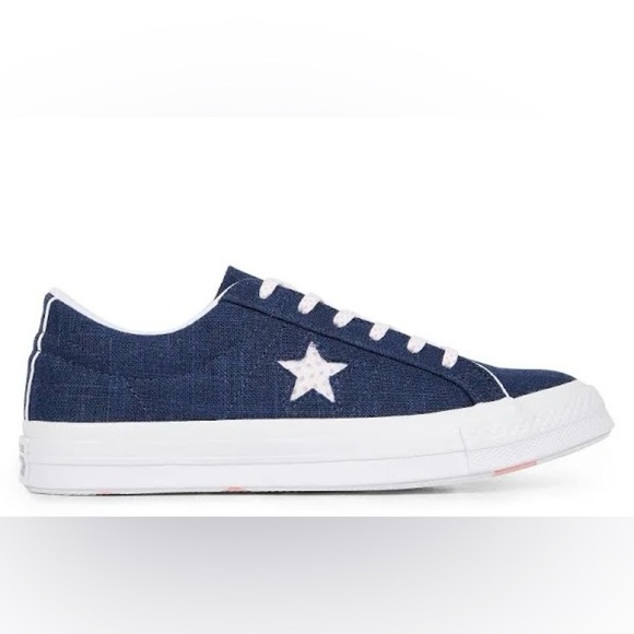 Women’s CONVERSE retro ONE STAR pro blue/orange sneakers- Size 7 - Picture 1 of 6